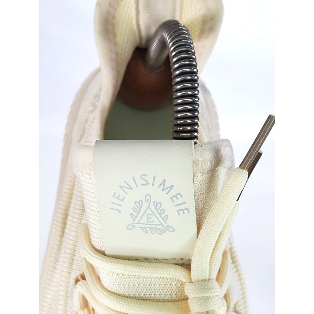 Jienisimeie Lace-up Front Letter Patch Knit Running Shoes Sz 9.5 1672 - Picture 13 of 13
